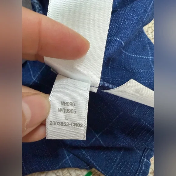 Windowpane Denim Mini Dress in Lunar Wash size Large - Picture 9 of 9